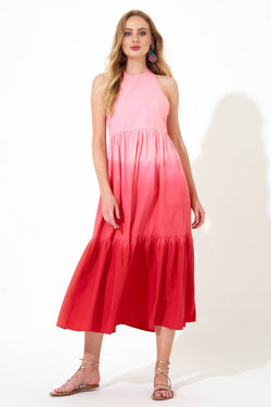 Halter Dress- Ombre Red