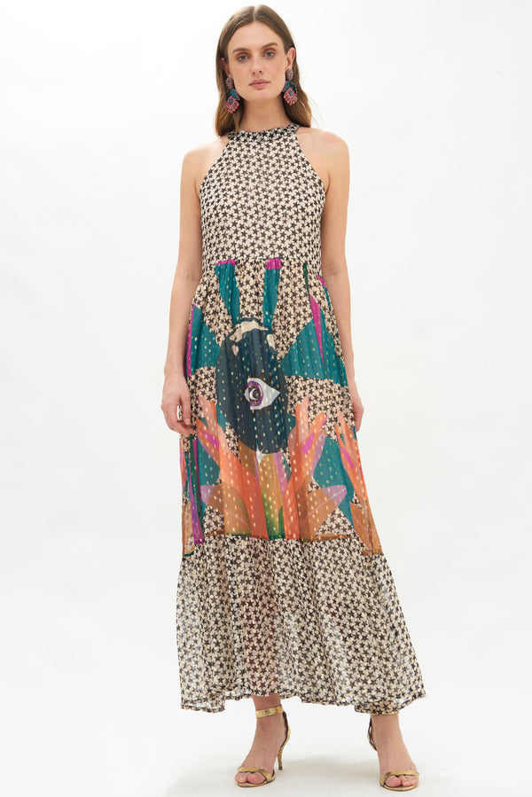 High Neck Maxi- Tarot Teal