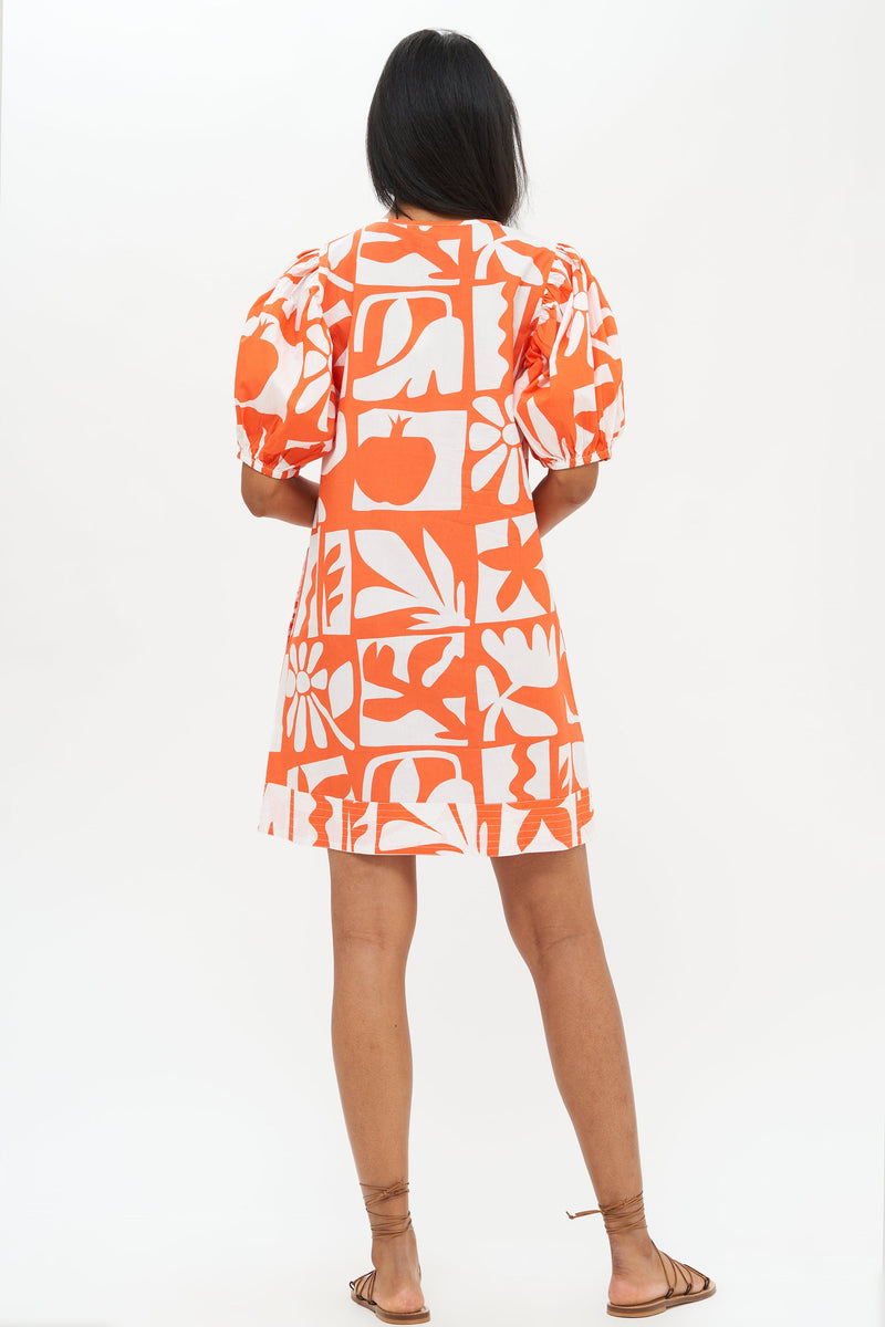 Puff Crew Neck- Twiggy Orange