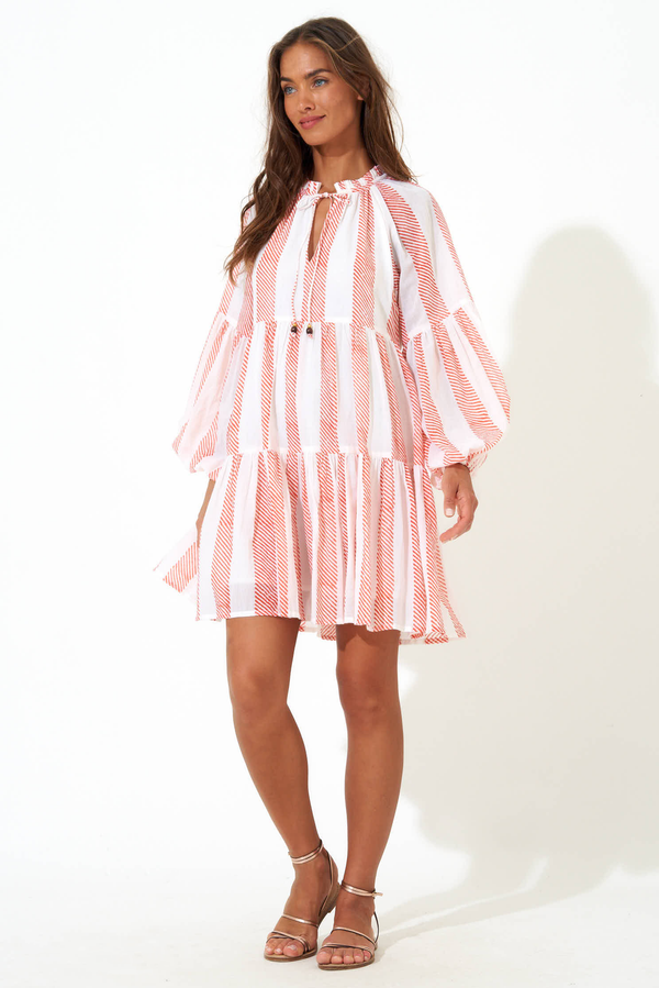 Balloon Sleeve Short- Whistler Coral