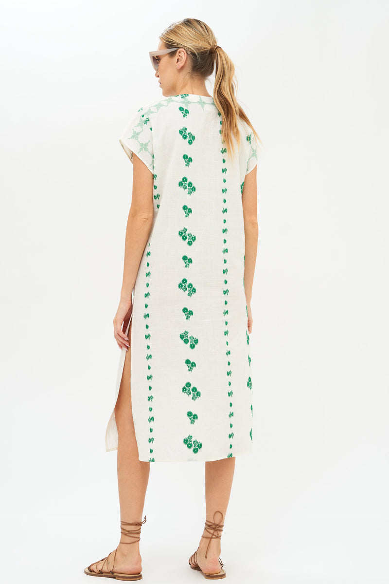 Kaftan Midi- Wicklow Green