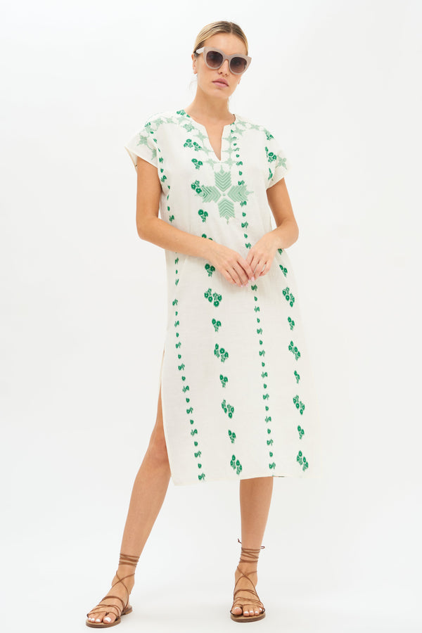 Kaftan Midi- Wicklow Green